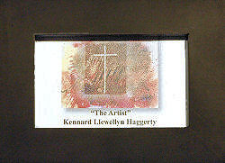 Desk package from Kennard Llewlleyn Haggerty includes At the Cross #5 in black wooden frame